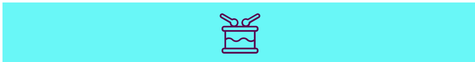 blue background with purple drum