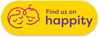 find-us-on-happity yellow logo for happity baby and toddler activity booking platform